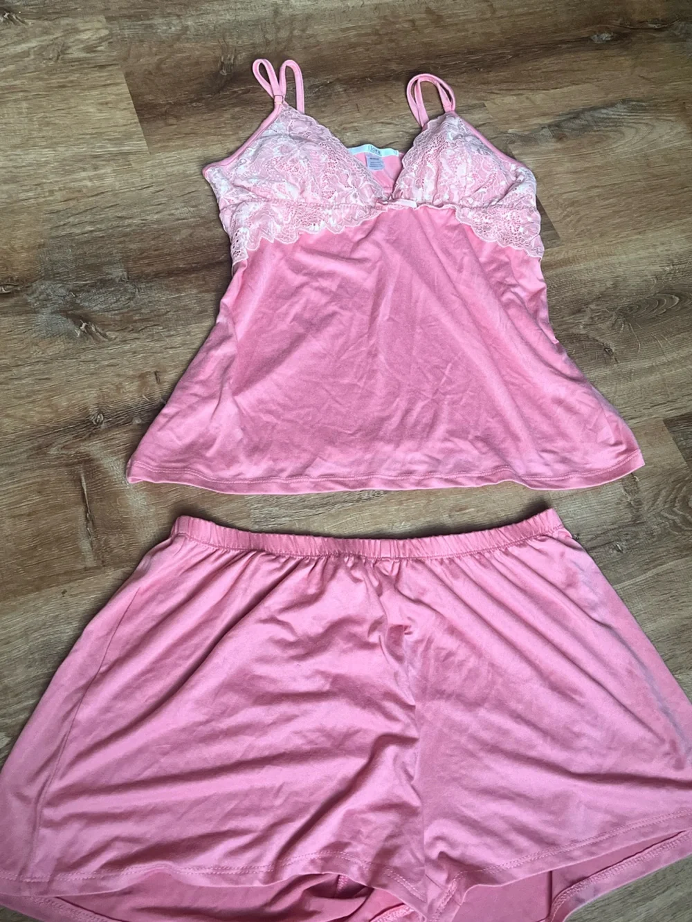 Flora Nikrooz Pink Lace-Trim Camisole & Shorts Sleep Set